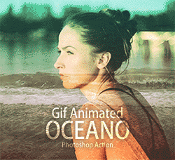 极品PS动作－涛涛海浪(GIF动画/含高清视频教程)：Gif Animated Oceano Photoshop Action